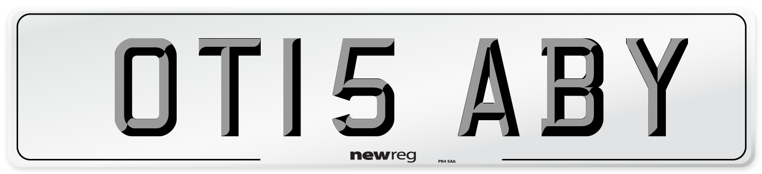 OT15 ABY Number Plate from New Reg